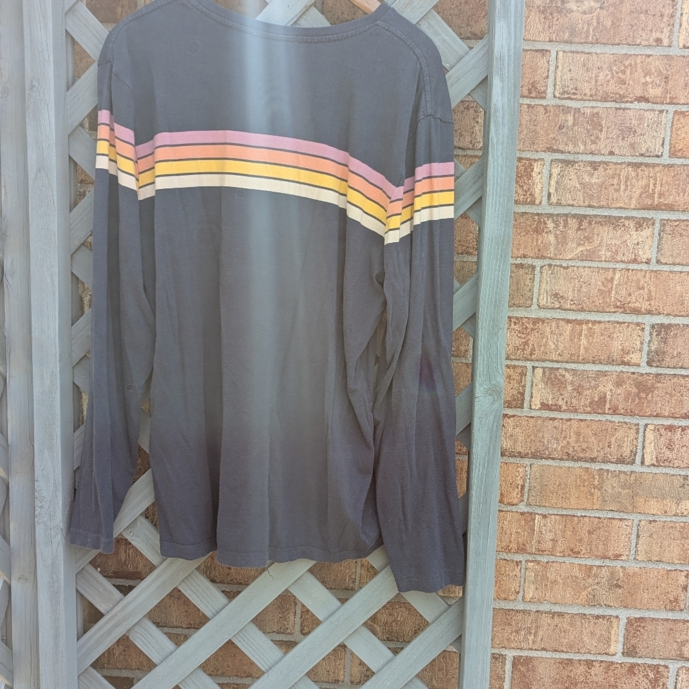 Marine Layer Cooper Tee in Mood Indigo Sunset Stripe